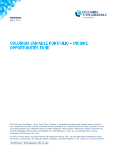 columbia variable portfolio – income opportunities fund