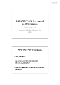 SLIDES IN business ethics 2014