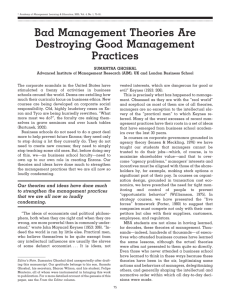 Bad management theories are destroying good