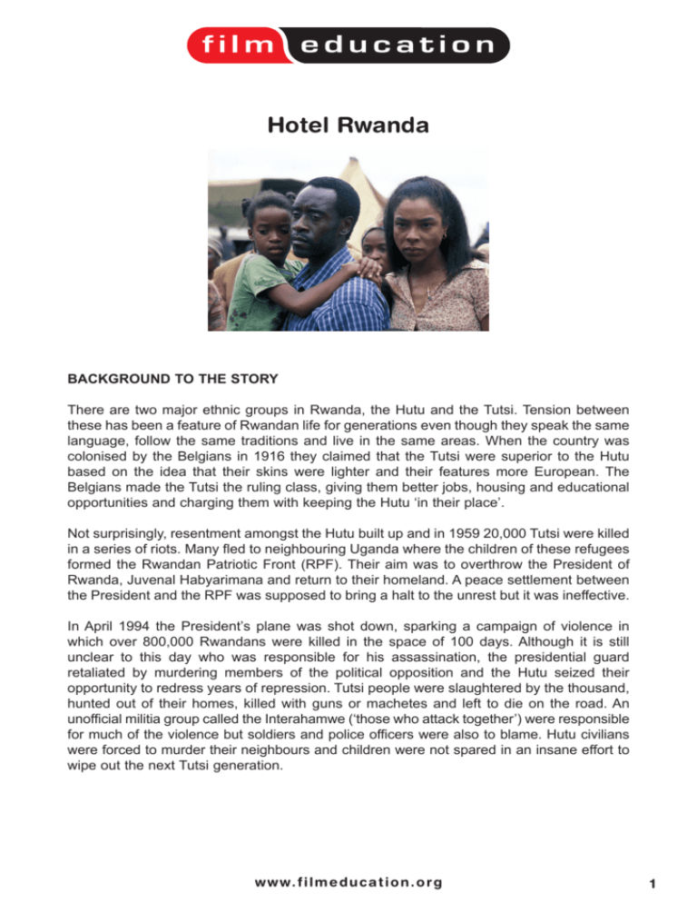 thesis for hotel rwanda