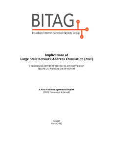 report on Large Scale Network Address Translation