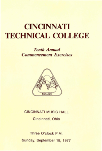 1977 Commencement Program - Cincinnati State Archives' Blog