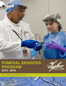 funeral services program - John Tyler Community College