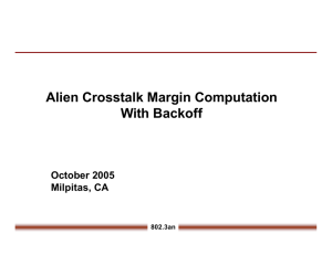 Alien Crosstalk Margin Computation with Backoff