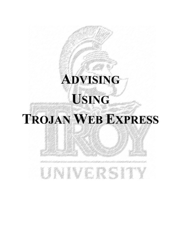 Advising Using Trojan Web Express