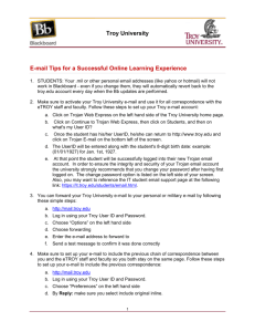 Troy University E-mail Tips for a Successful Online Learning