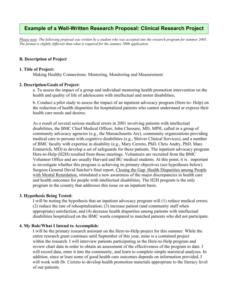 research proposal sample for public health