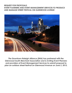 EVENT MANAGEMENT SERVICES - Downtown Raleigh Alliance