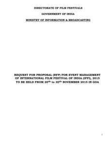 REQUEST FOR PROPOSAL (RFP) FOR EVENT MANAGEMENT OF