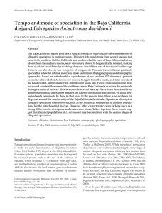 Tempo and mode of speciation in the Baja California disjunct fish