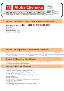 Product Name : p-BROMO ACETANILIDE