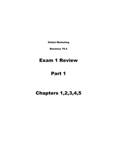 Exam 1 Review Part 1 Chapters 1,2,3,4,5
