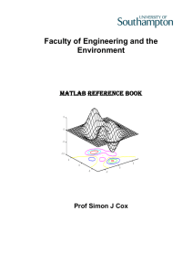 Matlab Handbook - University of Southampton