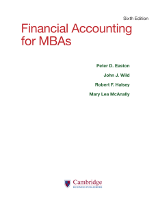 Financial Accounting for MBAs - Cambridge Business Publishers