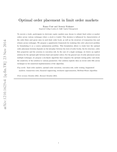 Optimal order placement in limit order markets