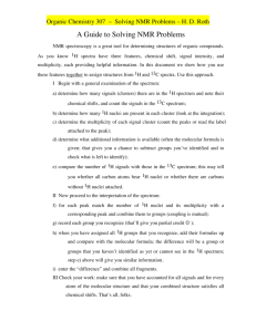 A Guide to Solving NMR Problems