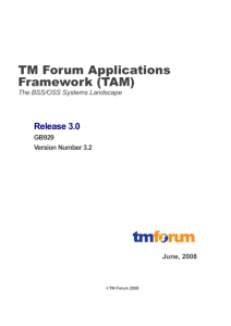TM Forum Applications Framework (TAM)