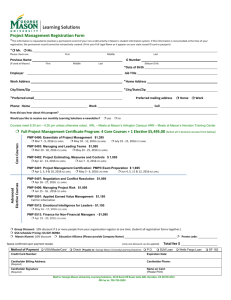 Project Management Registration Form