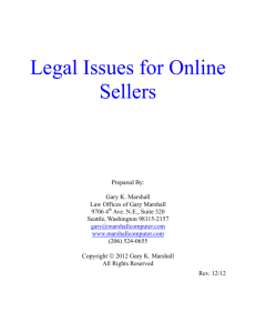 Legal Issues for Online Sellers