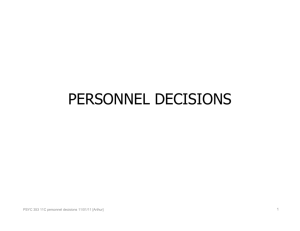 personnel decisions