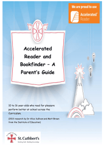 Accelerated Reader and Bookfinder – A Parent's Guide