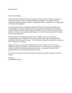 Parent AR Letter - Griffith Public Schools