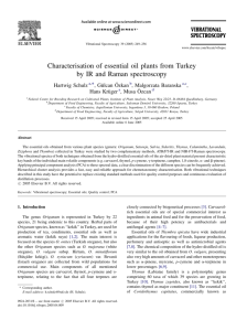 Characterisation of essential oil plants from Turkey by IR and