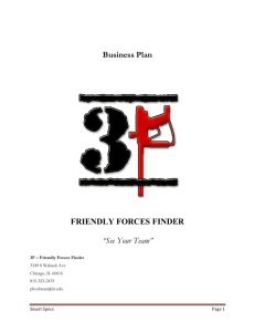 Business Plan FRIENDLY FORCES FINDER “See Your