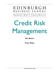 Credit Risk Management - Edinburgh Business School