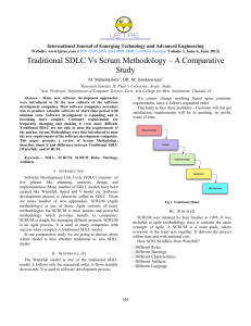 Traditional SDLC Vs Scrum Methodology – A Comparative Study
