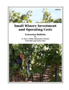 Small Winery Investment and Operating Costs