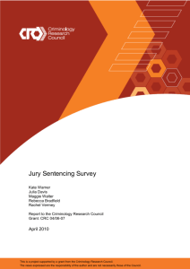 Jury Sentencing Survey - Criminology Research Council
