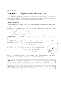 Chapter 3 Higher order derivatives