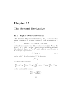 Chapter 15 The Second Derivative