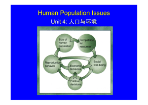 HUMAN POPULATION ISSUES