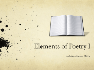 Elements of Poetry I