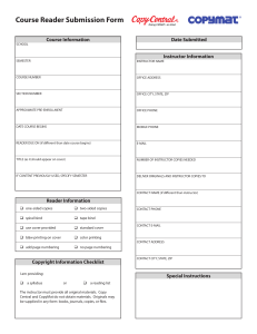 Course Reader Submission Form