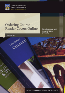 Ordering Course Reader Covers Online - UniPrint