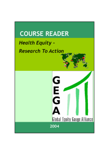 Course Reader - GEGA: Global Equity Gauge Alliance