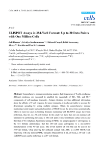 ELISPOT Assays in 384-Well Format: Up to 30 Data Points with One