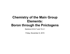 Boron and the Carbon Groups