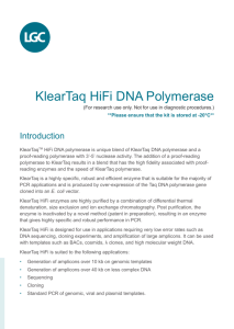 KlearTaq DNA polymerase HiFi