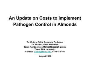 An Update on Costs to Implement Pathogen Control in Almonds