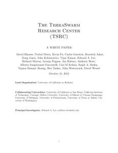 TerraSwarm White Paper - The TerraSwarm Research Center