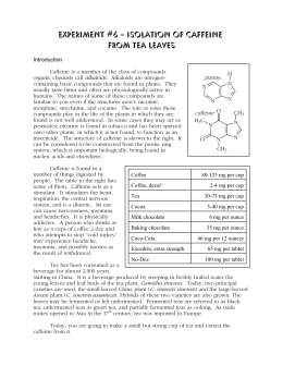extraction and isolation of caffeine from tea leaves