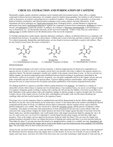 extraction and purification of caffeine