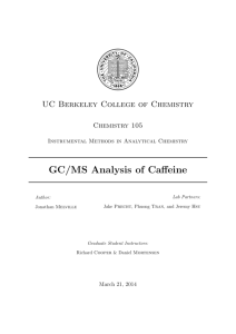 GC/MS Analysis of Caffeine