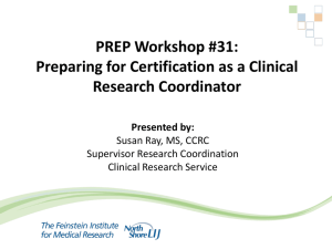 PREP Workshop #31 - The Feinstein Institute for Medical Research