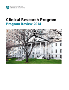 Clinical Research Program 2014 Progress Report