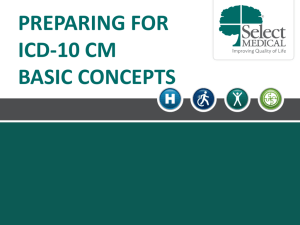 ICD-10 CM Basic Concepts - Nevada Physical Therapy Association